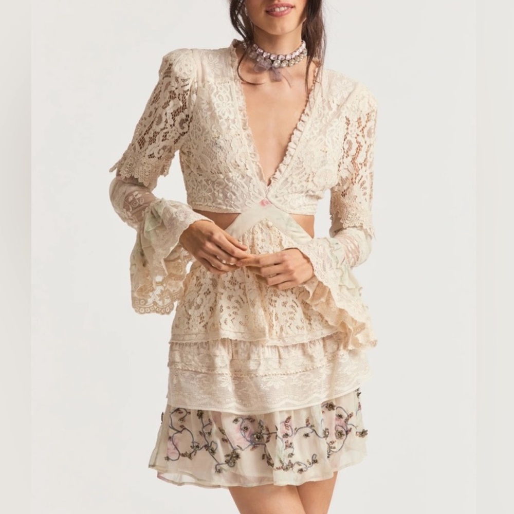 Love Shack Fancy Cut Out Dress